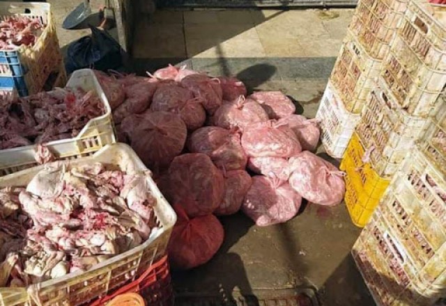 ضبط 2 طن لحوم ودواجن فاسدة داخل مصنع وجبات بالقاهرة