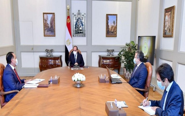 الرئيس عبد الفتاح السيسى خلال اجتماع اليوم 