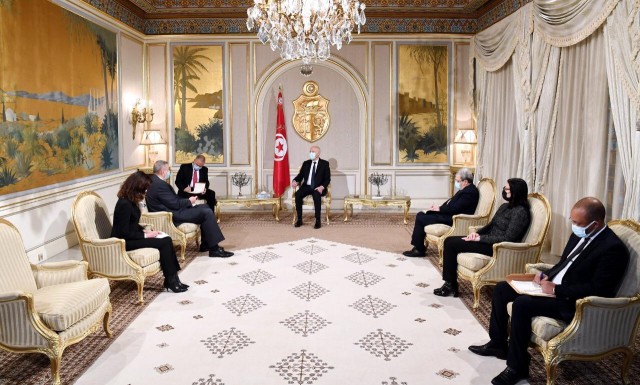 رئيس تونس ومبعوث الأمم المتحدة