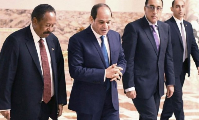 الرئيس السيسي و رئيس وزراء السودان