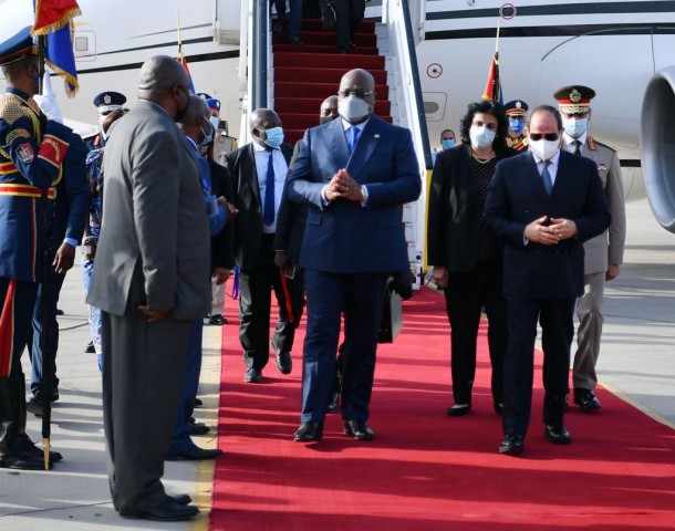 الرئيس السيسي خلال استقبال رئيس الكونغو الديمقراطية
