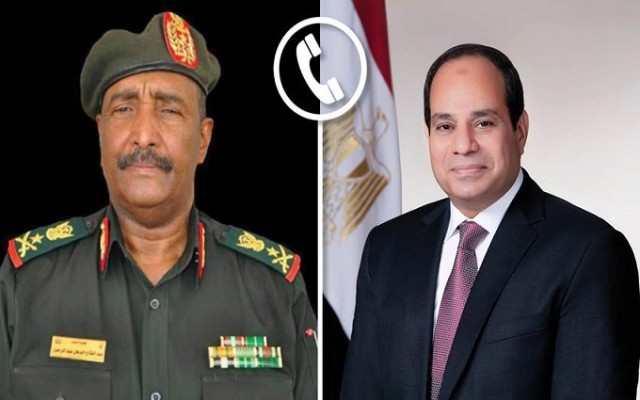 الرئيس السيسي ورئيس المجلس السيادي السوداني