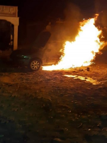 السيارة المحترقة