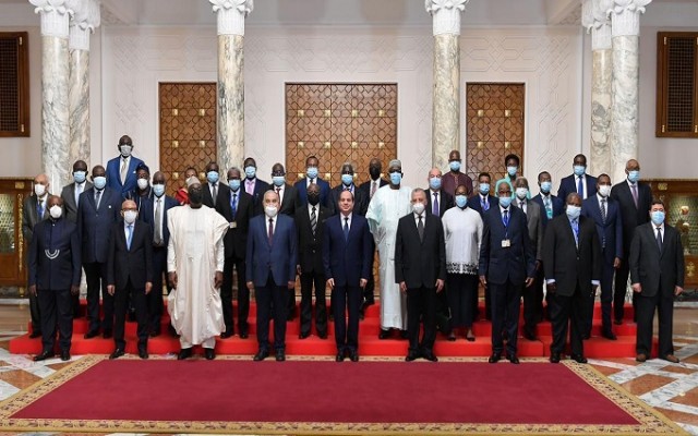 الرئيس السيسي خلال لقاء رؤساء المحاكم الدستورية الأفارقة