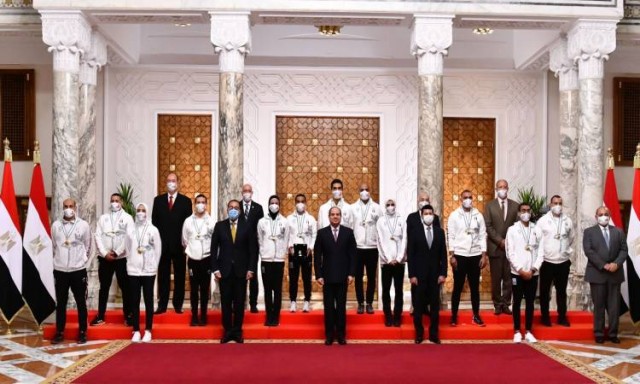 تكريم الرئيس السيسى لأبطال الأولمبياد