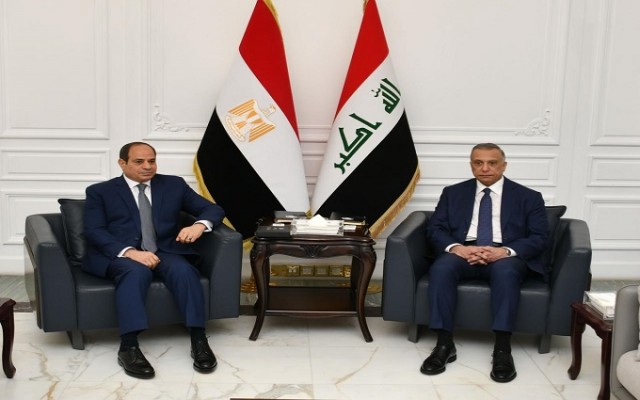 الرئيس السيسي ورئيس الوزراء العراقي