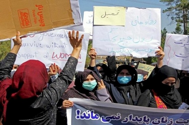 إحتجاجات نسائية ضد طالبان