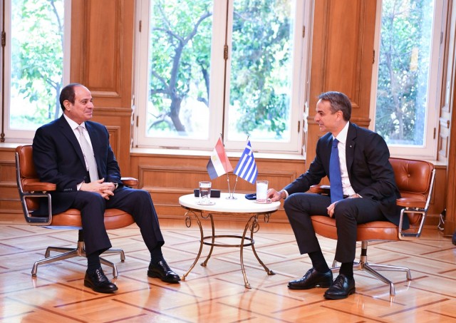 الرئيس السيي ورئيس وزراء اليونان