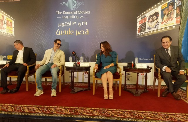 المؤتمر الصحفي بحضور مدحت صالح وريهام عبد الحكيم