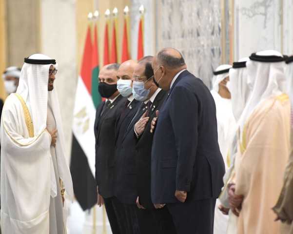 بالأسماء.الوفد المرافق للرئيس السيسي في زيارة الإمارات