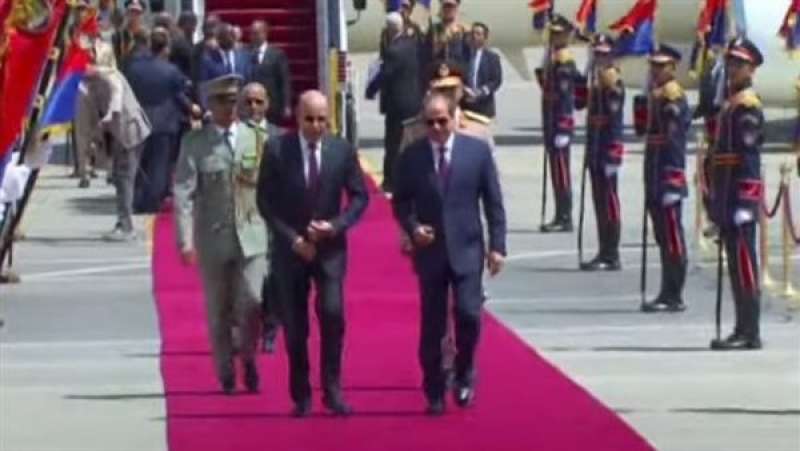 استقبال الرئيس السيسي لنظيره الموريتاني
