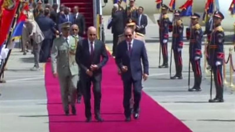لقطات مصورة من استقبال الرئيس السيسي لنظيره الموريتاني (فيديو)