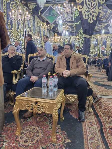 كفرالبطيخ تستقبل النائبان وليد التمامي ومحمد ابوحجازي في عزاء والدة الكابتن عصام الحضري